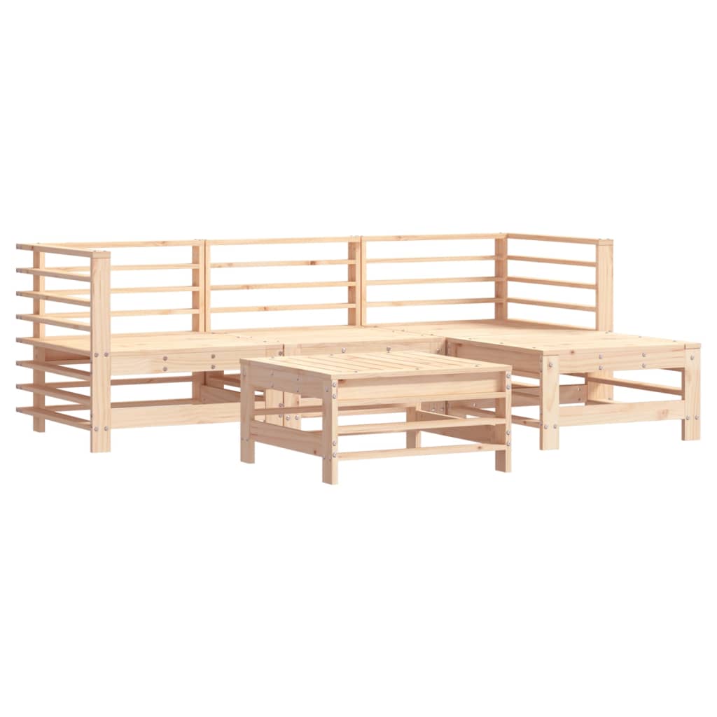 5-cz. zestaw wypoczynkowy do ogrodu, z poduszkami, lite drewno