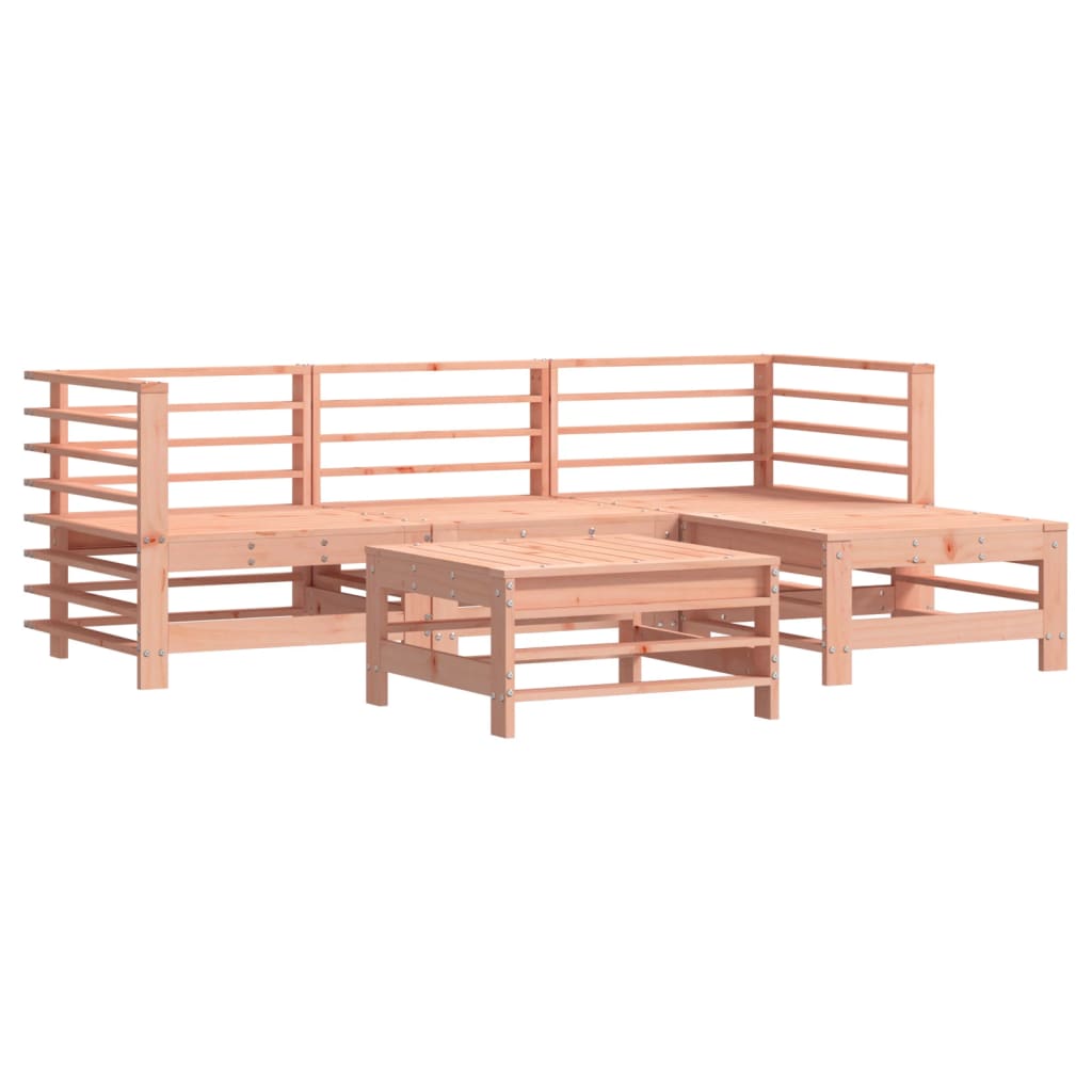 vidaXL 5-delige Loungeset met kussens massief douglashout afbeelding