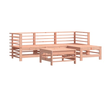 vidaXL 5-tlg. Garten-Lounge-Set mit Kissen Massivholz Douglasie