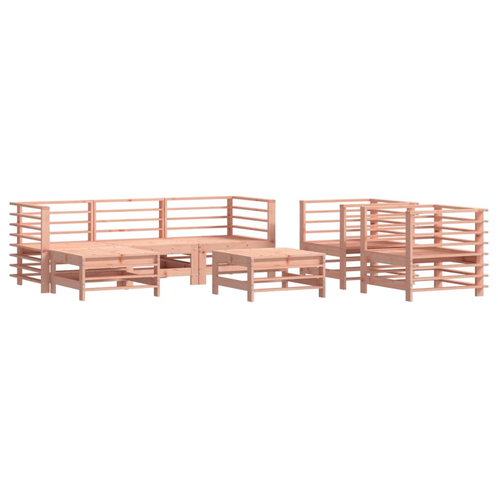 vidaXL 7-delige Loungeset met kussens massief douglashout afbeelding