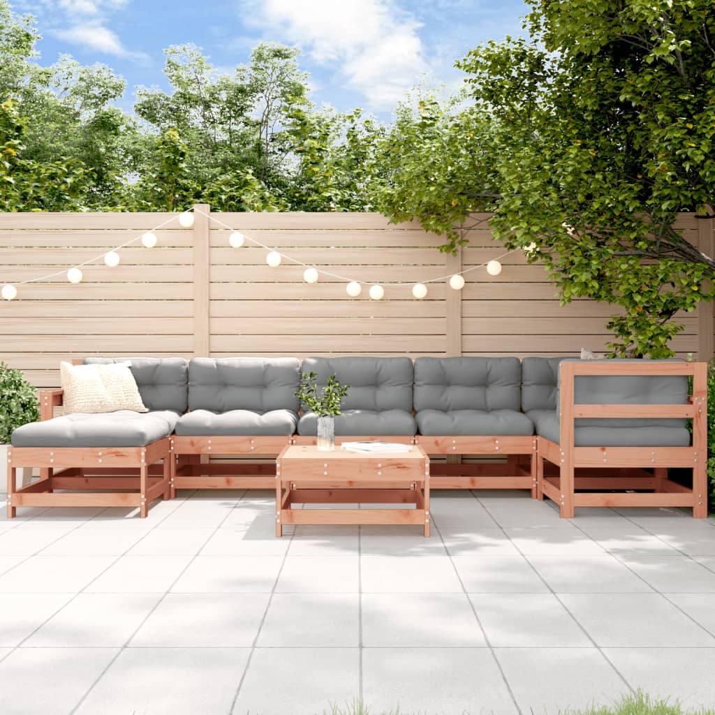 vidaXL 8-tlg. Garten-Lounge-Set mit Kissen Massivholz Douglasie