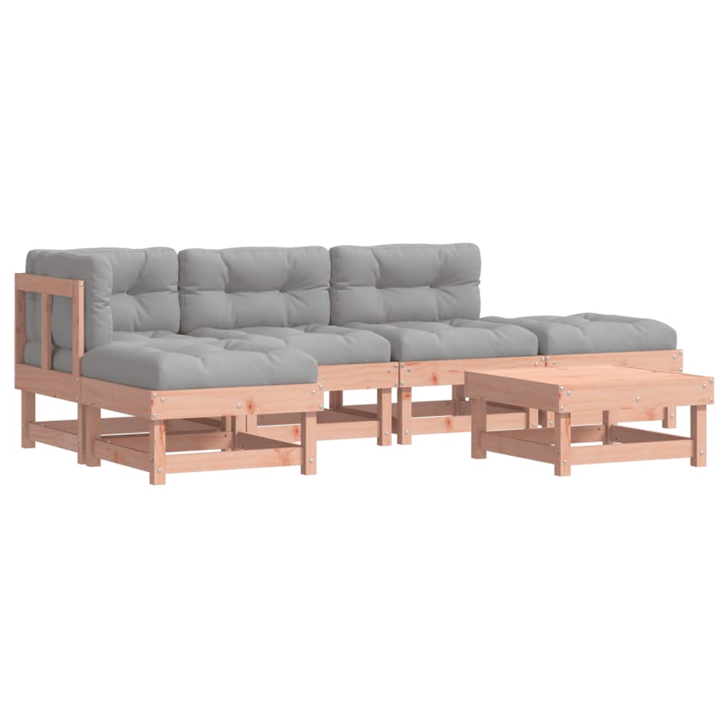 vidaXL 6-delige Loungeset met kussens massief douglashout