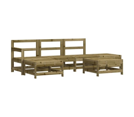 vidaXL Set mobilier de grădină cu perne, 6 piese, lemn de pin tratat