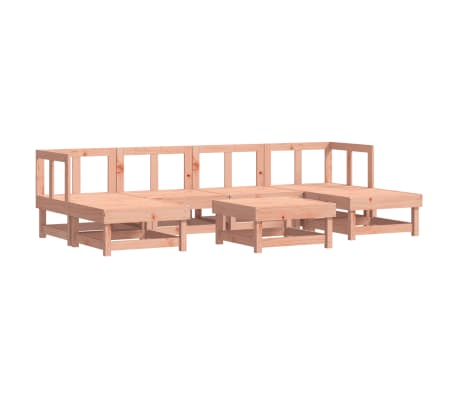 vidaXL 7-tlg. Garten-Lounge-Set mit Kissen Massivholz Douglasie