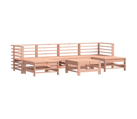 vidaXL 7-tlg. Garten-Lounge-Set mit Kissen Massivholz Douglasie