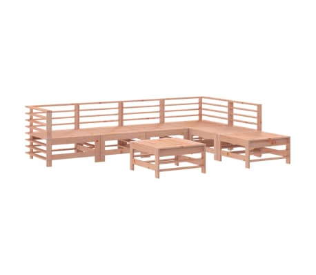 vidaXL 7-tlg. Garten-Lounge-Set mit Kissen Massivholz Douglasie