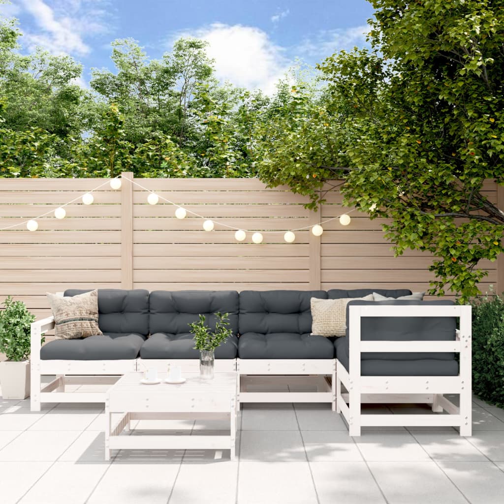 Drewniany zestaw wypoczynkowy do ogrodu, kolor biały, 75x62x70 cm