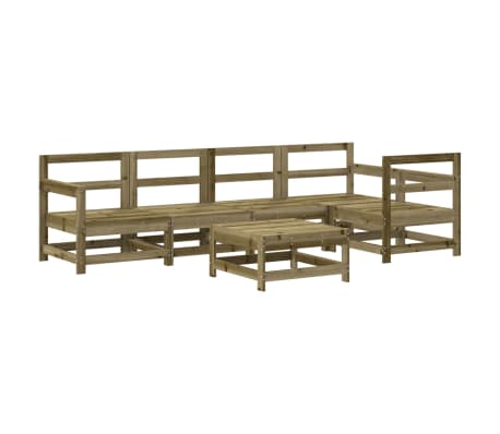 vidaXL Set Divani da Giardino 6pz con Cuscini Legno Impregnato di Pino