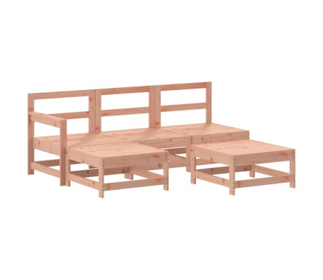 vidaXL 5-tlg. Garten-Lounge-Set mit Kissen Massivholz Douglasie