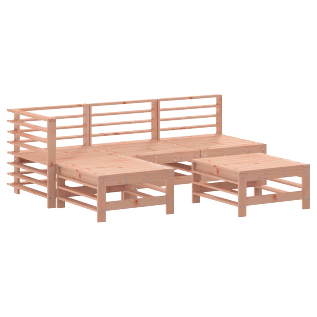 vidaXL 5-delige Loungeset met kussens massief douglashout afbeelding