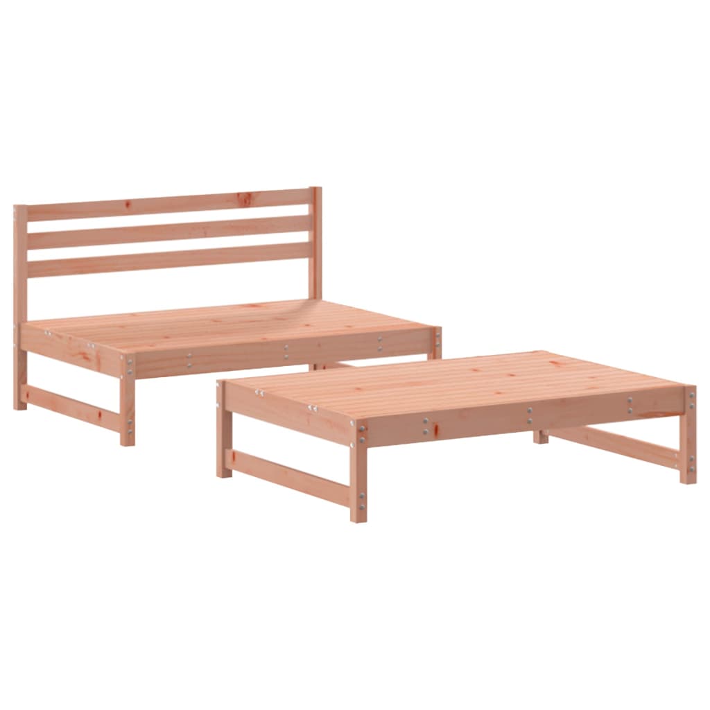 vidaXL 2-delige Loungeset met kussens massief douglashout afbeelding