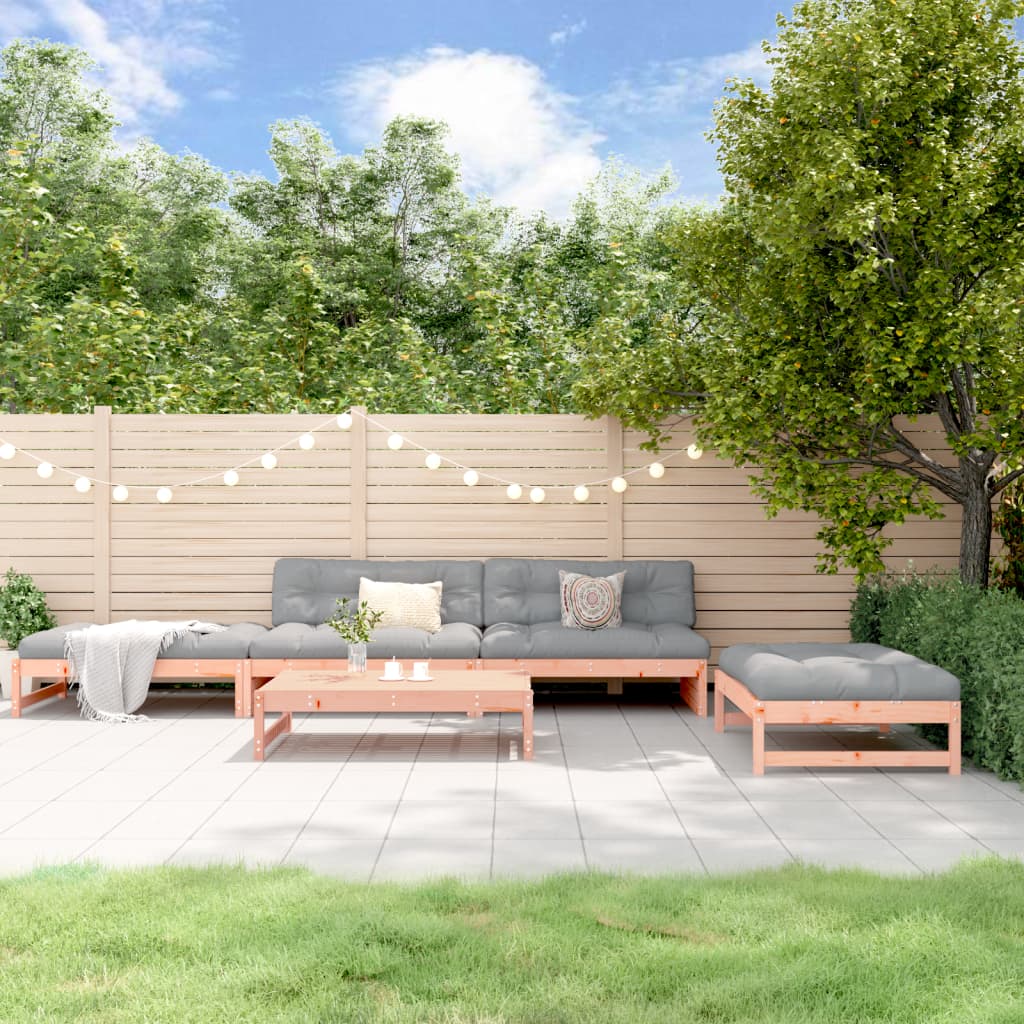 vidaXL Salon de jardin 5 pcs avec coussins bois massif douglas