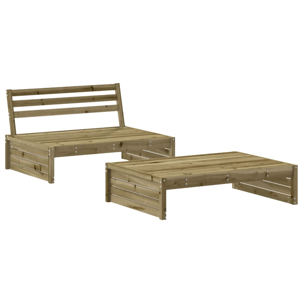 Thumbnail - vidaXL 2-tlg. Garten-Lounge-Set mit Kissen Imprägniertes Kiefernholz