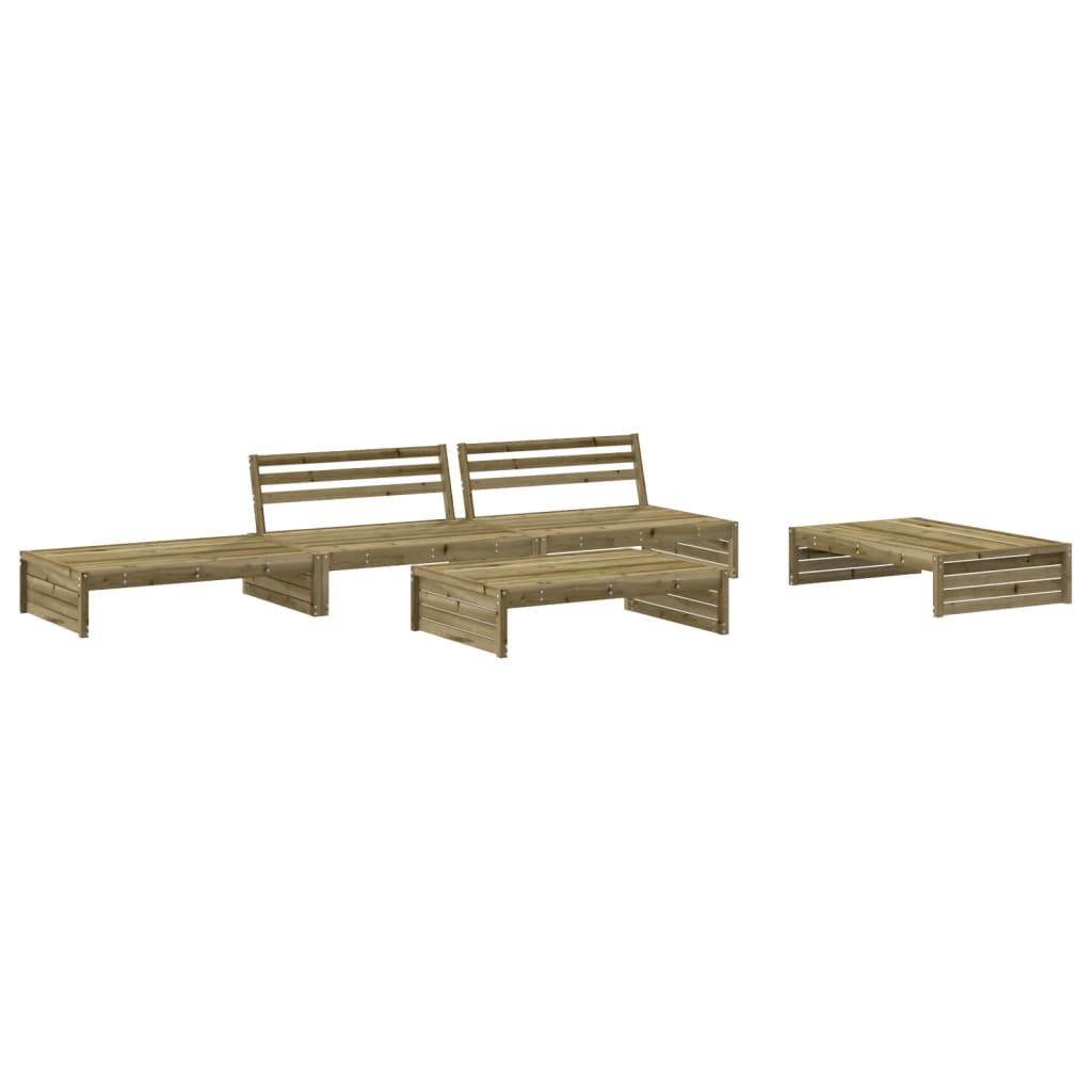 Zestaw wypoczynkowy ogrodowy - drewno sosnowe, modułowy, z poduszkami