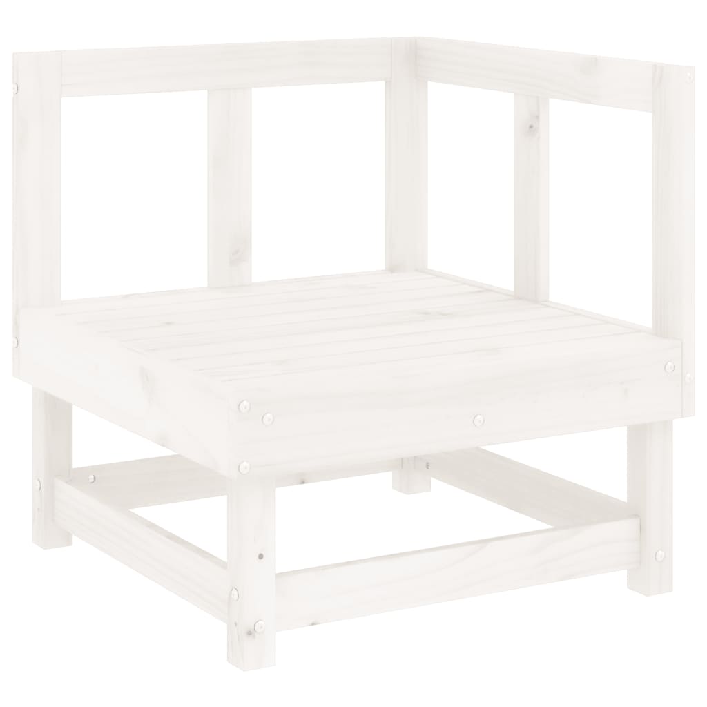 vidaXL 5-delige Loungeset massief grenenhout wit afbeelding