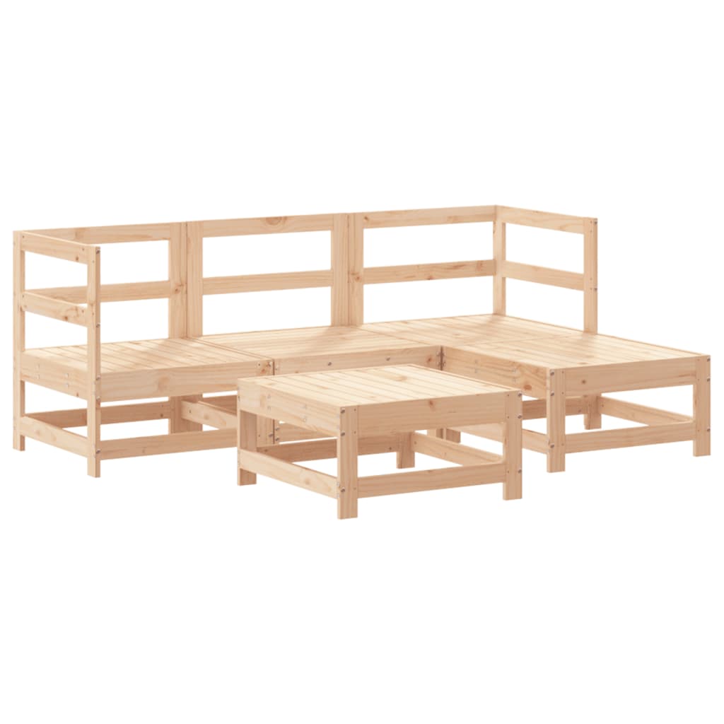 vidaXL 5-delige Loungeset massief grenenhout