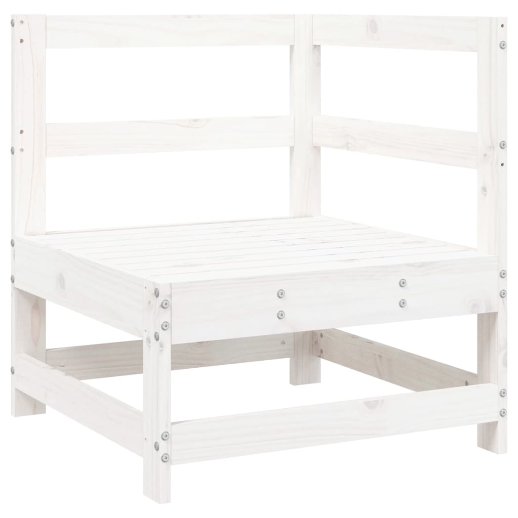 vidaXL 5-delige Loungeset massief grenenhout wit afbeelding