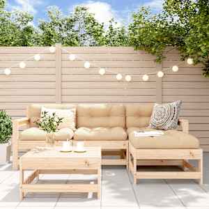 Vrtna sedežna garnitura 5-delna trdna borovina