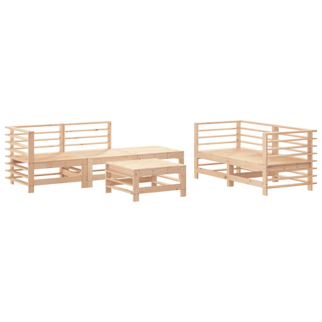 Thumbnail - vidaXL 6-tlg. Garten-Lounge-Set Massivholz Kiefer