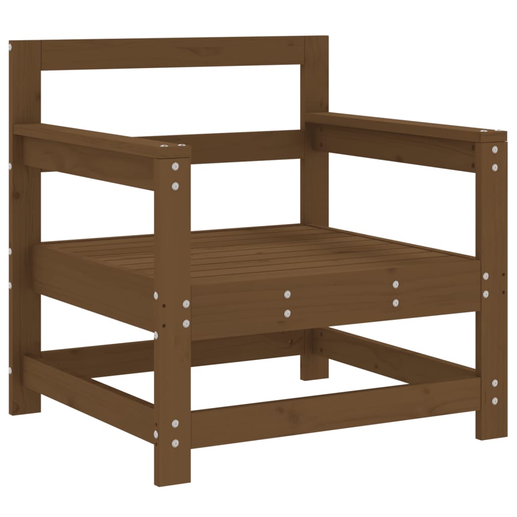 Set mobilier de grădină, 7 piese, maro miere, lemn masiv de pin