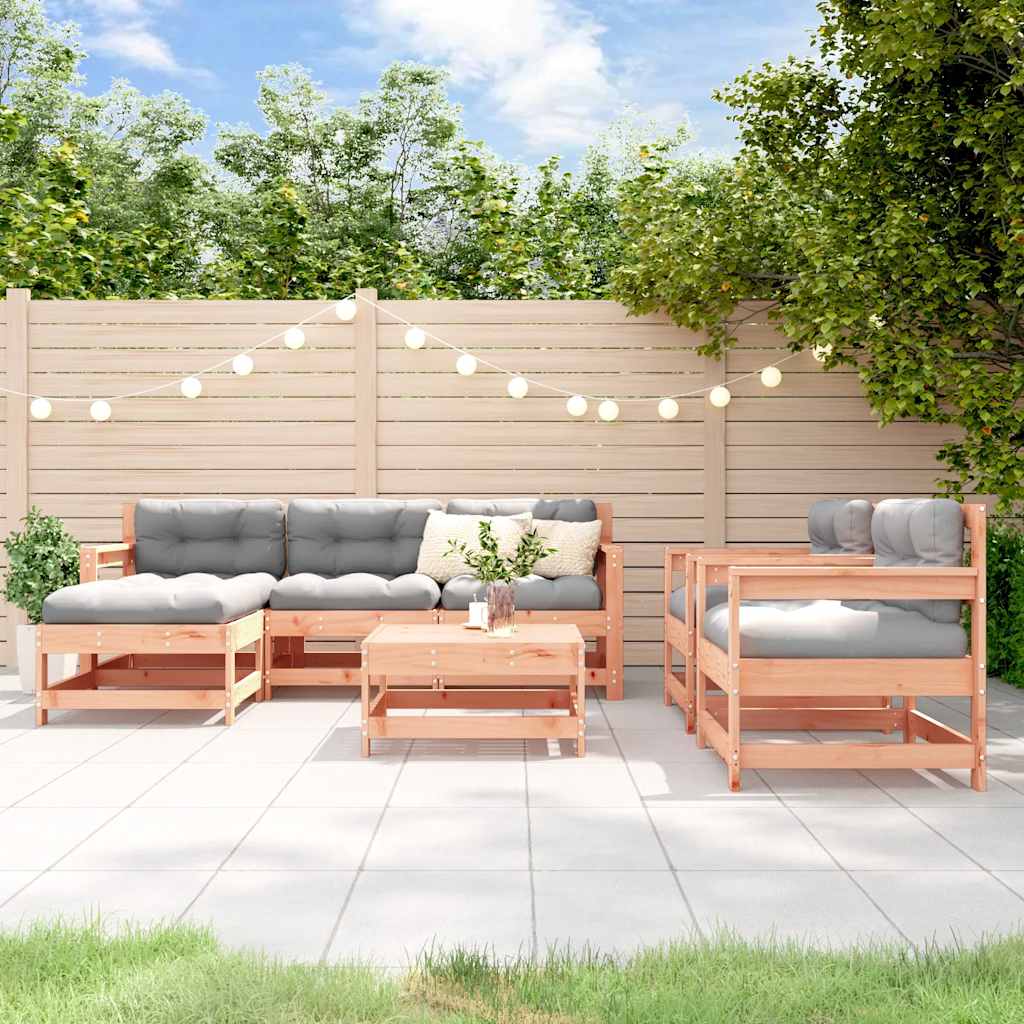 vidaXL Set mobilier de grădină, 7 piese, lemn masiv douglas