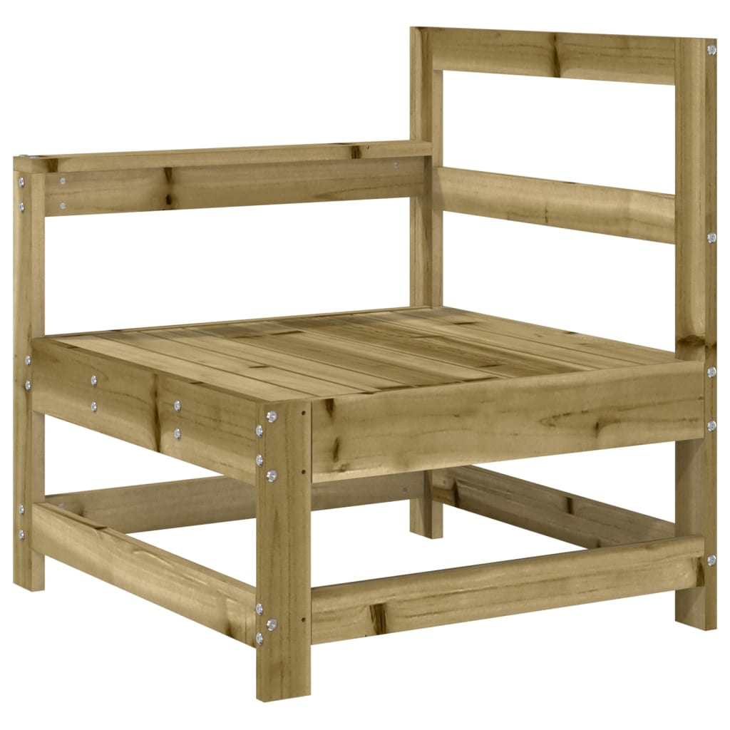 Drewniany zestaw wypoczynkowy 3x sofa narożna, 3x sofa środkowa, 2x podnóżek/stolik kawowy