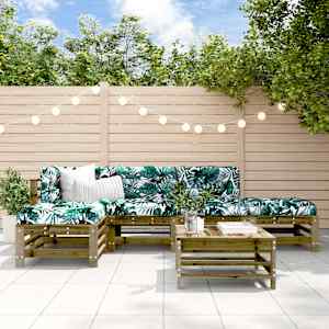 Vrtna garnitura 6-delna impregnirana trdna borovina