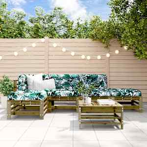 Vrtna garnitura 6-delna impregnirana trdna borovina