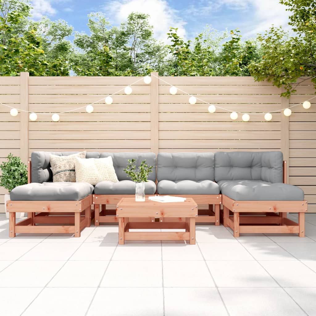 vidaXL 7-tlg. Garten-Lounge-Set Massivholz Douglasie