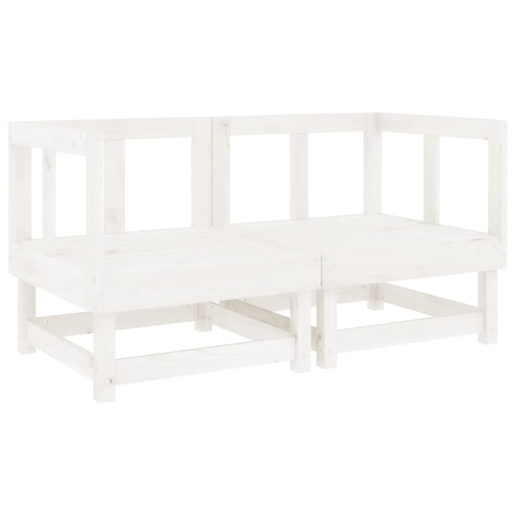 vidaXL 7-delige Loungeset massief grenenhout wit afbeelding