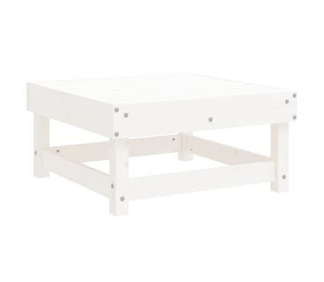 vidaXL Salon de jardin 11 pcs Blanc Bois de pin massif