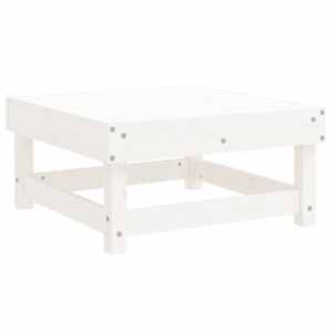 vidaXL Salon de jardin 11 pcs Blanc Bois de pin massif