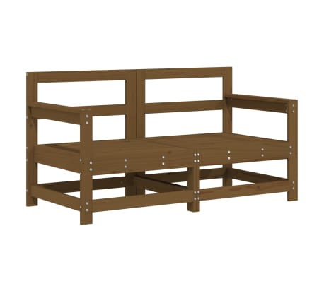 vidaXL Hagesofagruppe 7 deler honningbrun heltre furu