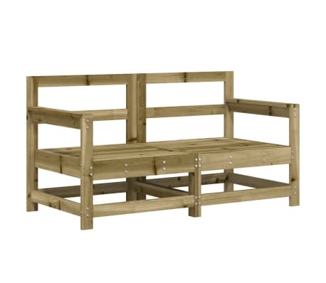 vidaXL 7 Parta Garðsófasett Gegndreypt Tréfuru