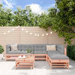 Vrtna sedežna garnitura 7-delna trden les douglas