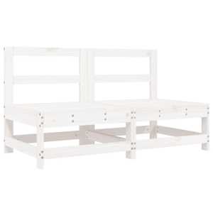 vidaXL Set mobilier de grădină, 6 piese, alb, lemn masiv pin