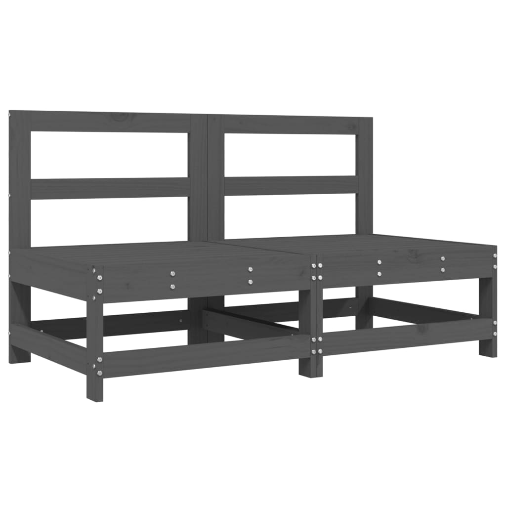 vidaXL 6-delige Loungeset massief grenenhout grijs afbeelding