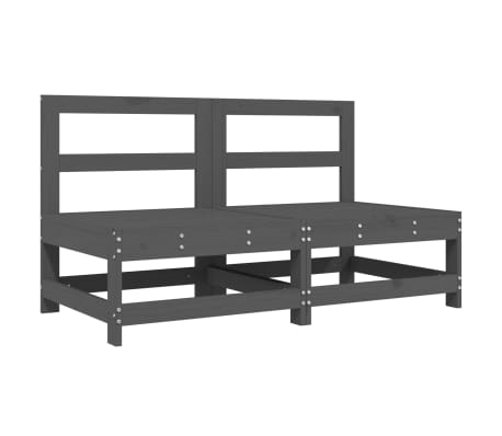 vidaXL 6-tlg. Garten-Lounge-Set Grau Massivholz Kiefer