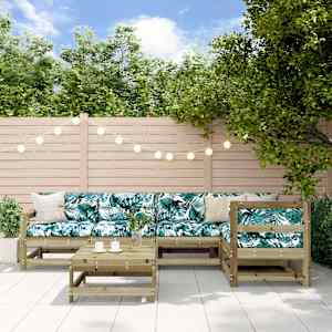 Vrtna garnitura 6-delna impregnirana trdna borovina