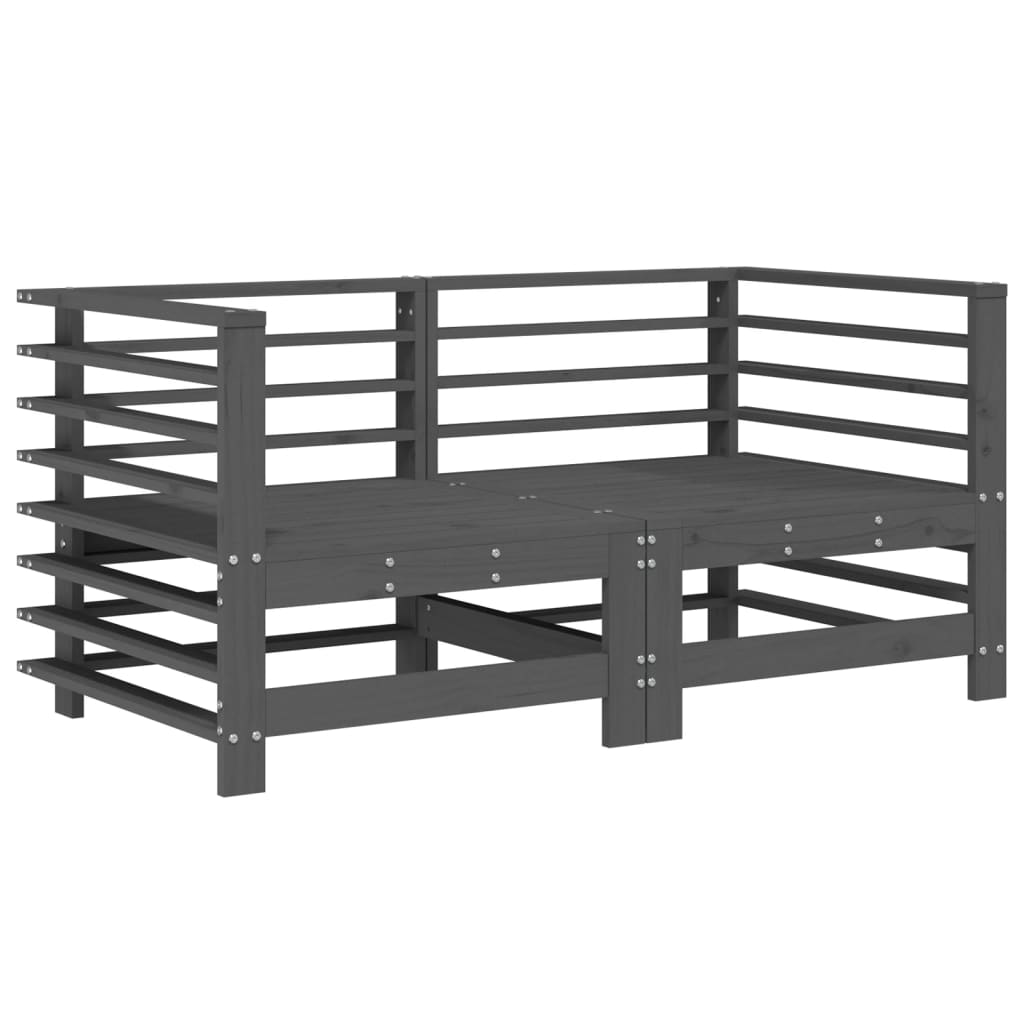 vidaXL 6-delige Loungeset massief grenenhout grijs afbeelding