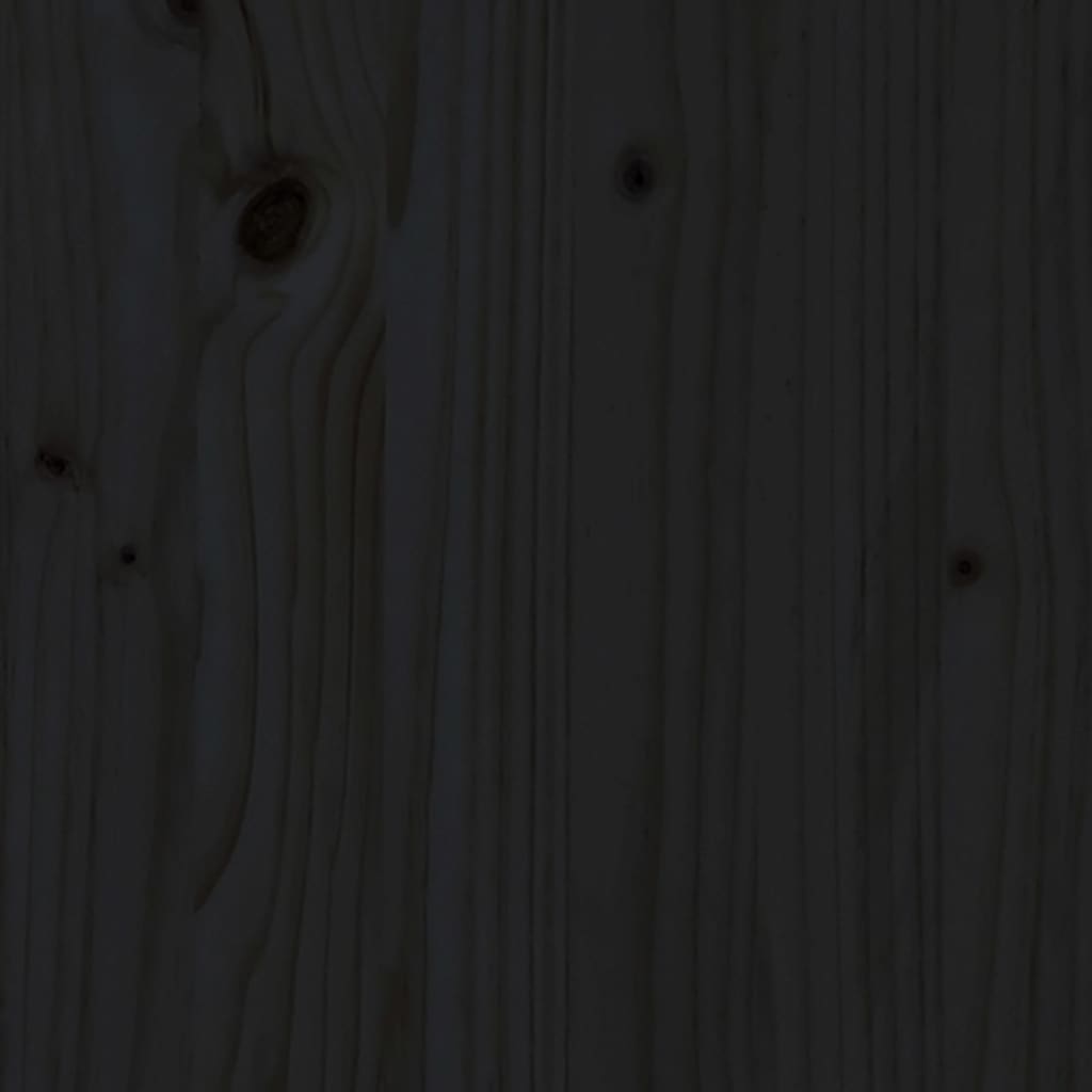 Set mobilier relaxare de grădină 4 piese, negru, lemn masiv pin