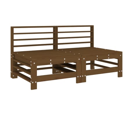 vidaXL 4 Piece Garden Lounge Set Honey Brown Solid Wood Pine