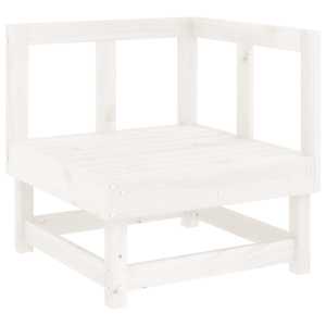 vidaXL Salon de jardin 7 pcs Blanc Bois de pin massif