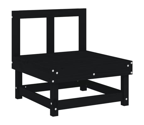 vidaXL 5d&iacute;ln&aacute; zahradn&iacute; sedac&iacute; souprava čern&aacute; masivn&iacute; borov&eacute; dřevo