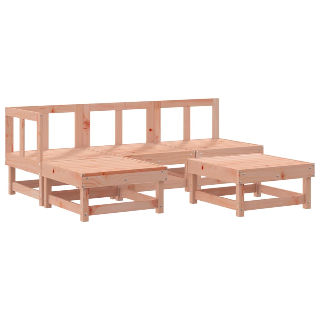 vidaXL Set mobilier relaxare de grădină, 5 piese, lemn masiv douglas