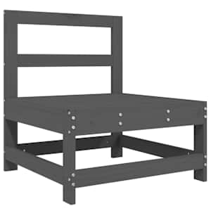 vidaXL Set mobilier relaxare de grădină 5 piese gri lemn masiv de pin