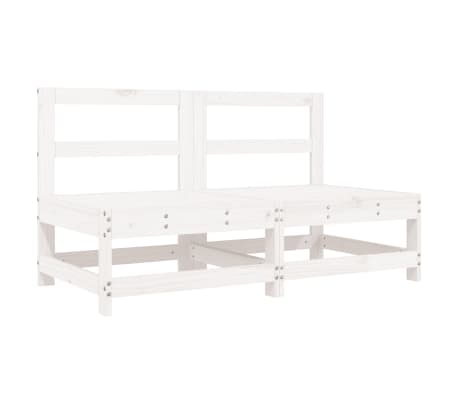 vidaXL 6-delige Loungeset massief grenenhout wit
