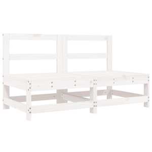 vidaXL 6-delige Loungeset massief grenenhout wit