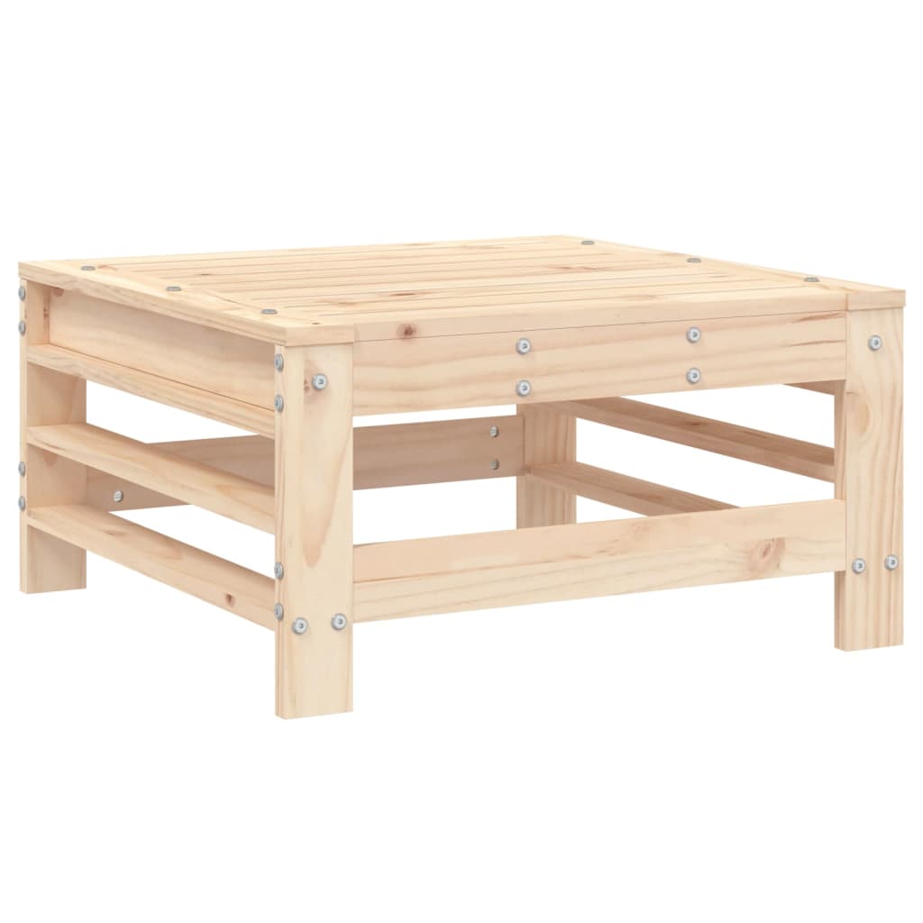 Drewniany zestaw wypoczynkowy Lite Drewno Sosnowe - 1 narożna, 2 środkowe, 2 podnóżki - 63,5x63,5x60 cm