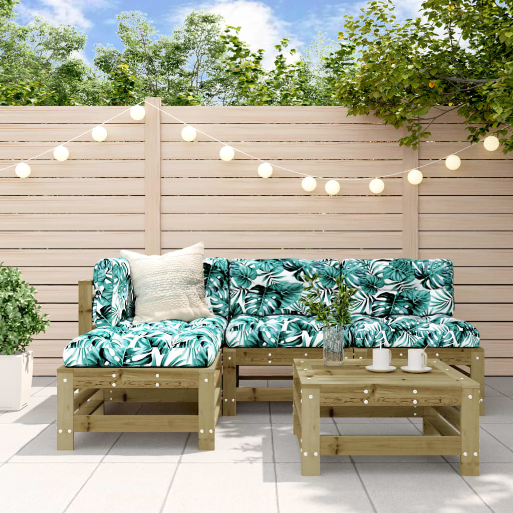 5 Piece Garden Lounge Set Impregnated Wood Pine vidaXL